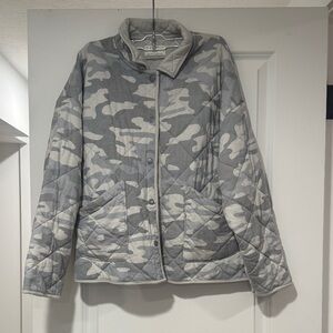 Z Supply Gray Camo Quilted Jacket